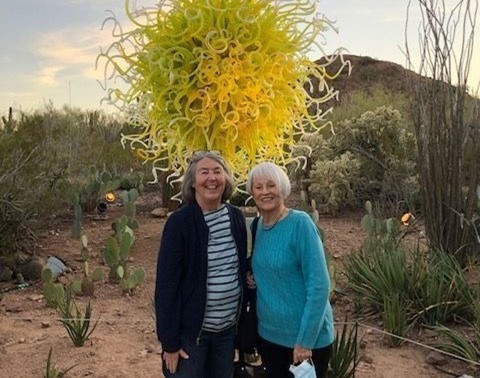 Chihuly Exhibit, Desert Botanical Garden , Katie & Ruth Ann